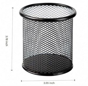 Organizador de Escritorio de Malla Metálica, Portaplumas Redondo para Bolígrafos y Lápices - Product Image 3