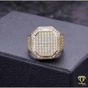Luxury 925 Silver Lab Grown Diamond Bold <b>Men</b>’s <b>Signet</b> <b>Ring</b> For Wholesale Jewelry Resellers - Product Image 3