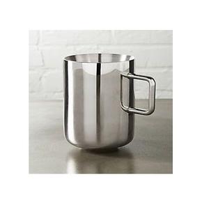 Vajilla para bebidas que le encantará: tazas de café de acero inoxidable de pared simple para café y bebidas calientes, elegantes tazas de café de metal. - Product Image 1