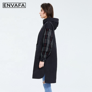 Custom Windbreaker Jackets Factory Direct Fashion Women Lightweight Windproof Jacket Khaki <b>Trench</b> Coats - Product Image 5