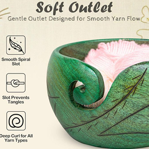 Hand-Painted Yarn Bowl | Colorful Ceramic Organizer for Crochet & Knitting Supplies | Artistic Handmade Craft by AYAANS - Product Image 2