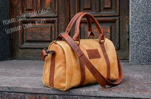 Bolsa de Viaje de Cuero Genuino, Estilo Vintage, para Fin de Semana, para Hombre y Mujer, Gran Capacidad, Ligera, Portátil, Premium, al por Mayor - Product Image 2