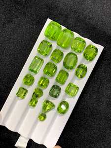 Piedras sueltas de peridoto verde natural, talladas en facetas, para la fabricación de joyas, anillos, colgantes, cristal de calidad coleccionista. - Product Image 4