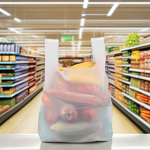 ถุงเสื้อยืด HDPE เกรดทางการแพทย์ สำหรับซักผ้าโรงพยาบาลและรวบรวมเครื่องแบบ ถุงใส่ของกันความชื้นความหนาแน่นสูง ขายส่ง - Product Image 1