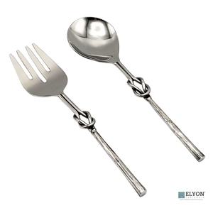 Ensemble de fourchettes à salade en acier inoxydable avec manche en feuille d'or classique, accessoires de table pour la maison, prix compétitif - Product Image 2