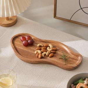 Bandeja de Servir Rectangular Moderna de Lujo Hecha a Mano de Madera de Acacia, Decoración para Mesa de Centro y Cocina, Apta para Lavavajillas, Gran Capacidad - Product Image 6