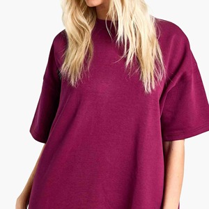 T-shirts décontractés surdimensionnés pour femmes grandes tailles, respirants, infroissables, personnalisables, en tricot de haute qualité Spandex/Polyester - Product Image 2
