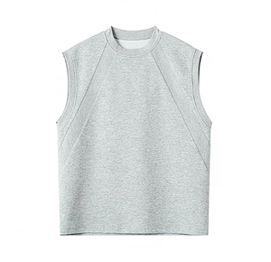High Quality Custom Men's Summer Sports <b>Vest</b> Solid Color Sleeveless Tank Top For Men Wholesale Training Workout Gear - Product Image 1