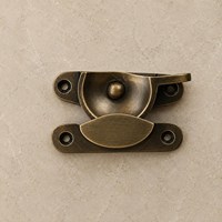 SHUBHAM Loquet de fenêtre en laiton massif, finition laiton antique, pour fenêtre à battant victorienne, quincaillerie pour fenêtre en bois