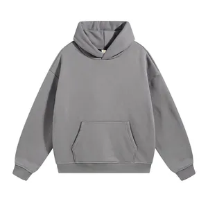 Sudadera con Capucha Extra Grande para Mujer, Marca INDEX SPORTS WEAR, Color Gris Sólido, Felpa de Algodón, con Bolsillo, para Otoño - Product Image 1