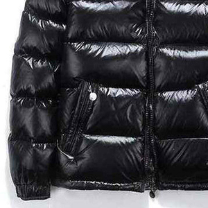 Men's <b>Black</b> Hooded Puffer <b>Jacket</b> Winter Casual Windproof Thick Zipper Closure Solid Color Short Length Regular Fit - Product Image 5
