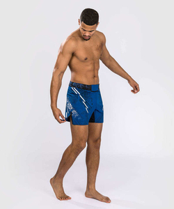 Men's Custom Sublimation MMA <b>Shorts</b> Royal Blue Snake Print Elastic Hook Loop Waist Boxing <b>Grappling</b> Fight <b>Shorts</b> Wholesale OEM - Product Image 4