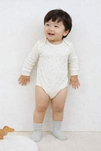 JALBEBE Mono de bebé unisex de talla única, manga larga, para otoño, ecológico, lavable, con cierre de botones, conjunto de body tejido - Product Image 6