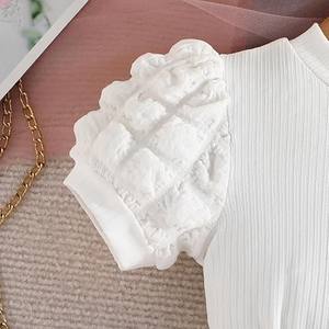 Vêtements pour enfants de qualité supérieure en coton de haute qualité, de couleur personnalisée, doux et élégant pour les filles, Service OEM ODM OBM - Product Image 4