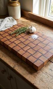 Ensemble de planches à découper rectangulaires en bois avec support et couteau vert, planche à découper antidérapante, ensemble d'outils de cuisine - Product Image 3