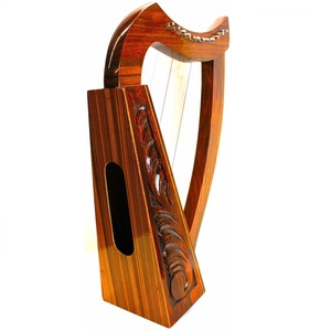 Arpa Irlandesa de Estilo Celta en Madera de Palisandro Negra - 12 y 15 Cuerdas con Bolsa y Afinador, Arpa de 12 Cuerdas de Madera de Palisandro Estilo Irlandés con Bolsa - Product Image 6