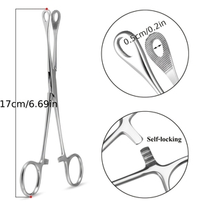 Pince à éponges chirurgicales Foerster de qualité supérieure, pince pour piercing corporel, pince à gaze, instrument médical approuvé ISO - Product Image 3
