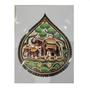 งานแกะสลักหนังวัวทำมือแบบไทย น้ำหนักเบา ทันสมัย เหมาะสำหรับตกแต่งบ้านและเป็นของขวัญ - Product Image 1