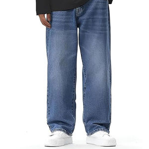 Jeans de Mezclilla de Pierna Ancha para Hombre, Color Personalizado, Estilo Casual, Hip-Hop, Cómodos, Corte Regular, Marca KIVOTECH - Product Image 1