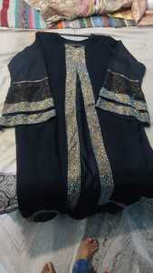 Kaftan de luxe fin orné de perles de cristal avec col montant doré scintillant, manches longues, longueur ras du sol, Abaya modeste pour femme, soirée - Product Image 4