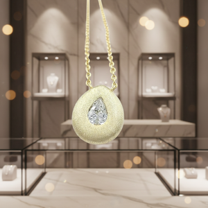 Collar con Colgante de Lágrima de Circonita Cúbica Chapado en Oro de 14K, Conjuntos de Joyería Fina con Acabado Mate, Regalo para Mujer para Fiestas y Aniversarios - Product Image 6