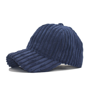 Casquette de baseball en velours côtelé avec logo personnalisé en relief, unisexe adulte, 6 panneaux, ajustée, couleur unie, décontractée, printemps automne, 48-50 cm, 95 g - Product Image 2