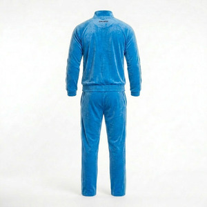 2026 Unisex Premium Mustard Yellow <b>Velvet</b> Lightweight Four-Way Stretch Eco-Friendly Tracksuit-Luxury Vintage Retro Jogging Suit - Product Image 4