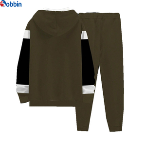 Conjunto Deportivo Personalizado para Hombre, Estilo Casual, Estampado, Transpirable, con Múltiples Bolsillos, Sudadera con Cremallera y Pantalones Deportivos, 2 Piezas - Product Image 2