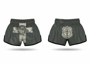 Shorts de Muay Thai pour hommes à prix de gros, pour la boxe, le MMA, les arts martiaux, le karaté, la gym, avec impression par sublimation du logo - Product Image 2