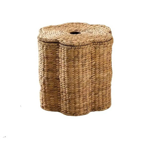 Cesta de jacinto de agua tejida en forma de flor, cesta de almacenamiento hecha a mano, venta al por mayor, ecológica, hecha en Vietnam - Product Image 1