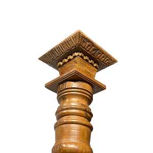 Columna Decorativa Tallada a Mano en Madera de Teca Sólida de Estilo Indio Vintage para Proyectos de Templos, Villas y Hoteles |   Mix Match 1 Contenedor - Product Image 4