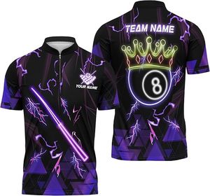 เสื้อเจอร์ซีย์บิลเลียดสนุกเกอร์แบบครึ่งซิปสั่งทำพิเศษลาย 8 ลูก - Product Image 4