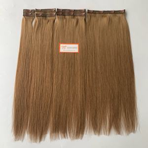 Vente en Gros de Luxe de Haute Qualité Extensions de Cheveux Humains Vierges Remy Crus-Cheveux Raides de Couleur Marron Clip-in Nautral - Product Image 6