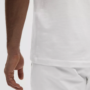 Men's <b>White</b> Sleeveless Tank <b>Top</b> Stand Collar Printed Casual Knitted Cotton Breathable Washed Embroidery Sporty Fit Workout Wear - Product Image 6