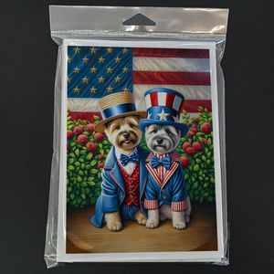 All American Cairn Terrier Whimsical A7 Cartes de vœux Pack de 8 cartes vierges avec enveloppes Taille 5x7 - Product Image 3