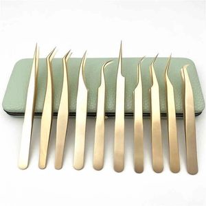 Pinzas Profesionales de Acero Inoxidable para Pestañas – Herramienta de Precisión para Extensiones de Pestañas y Salones de Belleza - Product Image 1