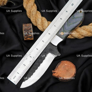 Cuchillo de Supervivencia para Exteriores Hecho a Mano por UA Supplies, Hoja de Acero Inoxidable, Punta de Gota, Mango de Micarta, 10 Pulgadas de Longitud Total, Funda de Cuero - Product Image 2