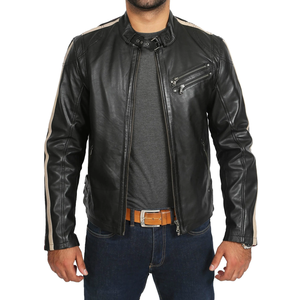 Customized 100% <b>Real</b> <b>Leather</b> Motorcycle <b>Jacket</b> – High Quality Pakistan Winter <b>Jacket</b> for Men with Straps, Wholesale Price - Product Image 5