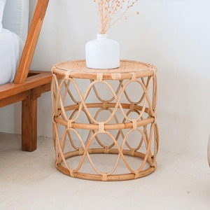 Designer Rattan <b>Stool</b> Side <b>Table</b> Ideal For Sitting In Living Room Bedroom Balcony <b>And</b> Indoor Outdoor Spaces From India - Product Image 2