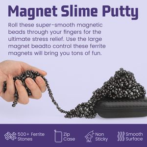 Masilla Magnética de Ferrita para Adultos, Gadget Genial, Bolas Magnéticas de 1.26 Pulgadas, Masilla Antiestrés, Piedras Magnéticas de Hematita, Cubos Magnéticos - Product Image 2