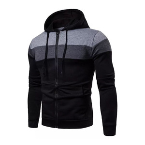 Sweat à capuche triple couche zippé couleur unie pour homme style streetwear – Prix promotionnel - Product Image 5