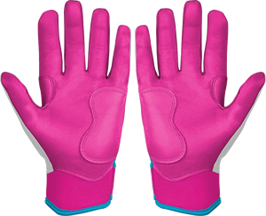Premium Leather Batting <b>Gloves</b> <b>Red</b> and Navy Blue Leather Padded Hook And Loop Closure Unisex Adult Training Adiha impex - Product Image 2