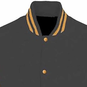 Chaqueta Universitaria de Béisbol Clásica con Cuello Alto y Franja Blanca para Hombre, Modelo 2025 OEM - Product Image 2