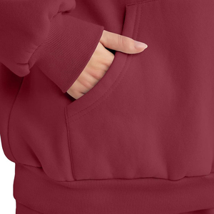 Chándales de algodón/poliéster antipilling de alta calidad, personalizados, para mujer, transpirables, estilo oversize. - Product Image 4