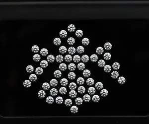 Diamantes Sueltos Blancos HPHT CVD de 3 mm, Corte Brillante Redondo Calibrado, Cultivados en Laboratorio, 0.108 Quilates por Pieza, 58 Piezas para la Elaboración de Joyería Personalizada - Product Image 4