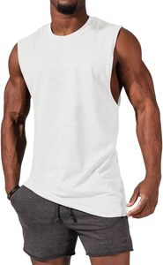 Camiseta sin mangas de algodón blanco para hombre, chaleco deportivo sin costuras para gimnasio, fitness, culturismo, camiseta interior, al por mayor, mejor precio, India - Product Image 1