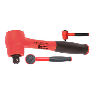 Manivela de trinquete reversible con aislamiento VDE-GS de 1/2" x 233.2 mmL, 45T, con liberación rápida - Product Image 1