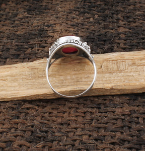 Wholesale 925 Sterling <b>Silver</b> Ruby <b>Ring</b> Minimalist Handcrafted Stamped Jewelry Women <b>Men</b> Classic Party Wedding Anniversary Gift - Product Image 3