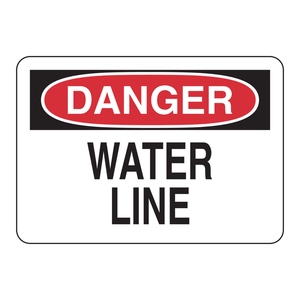 Panneau de signalisation de danger de conduite d'eau - Panneau de signalisation de circulation industrielle imprimé UV pour les zones de tuyauterie et d'entretien - Product Image 2