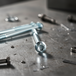 Vis à taraudage à tête hexagonale en acier au carbone zingué, classes de résistance 4.8 et 6.8, métriques/pouces, filetage partiel, M6-M12, marque PDC - Product Image 1